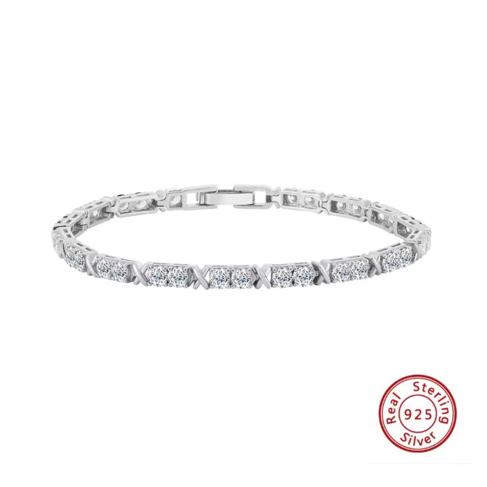 VYNE 3MM CROSSED TENNIS BRACELET