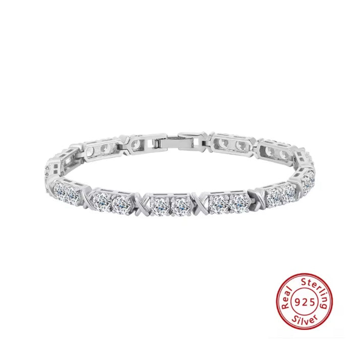VYNE 4MM CROSSED TENNIS BRACELET