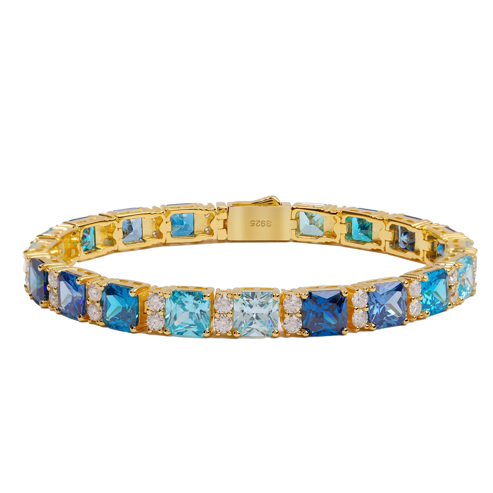 VYNE // ITALIENISCHES SILBER TENNISBLAU MOISSANIT