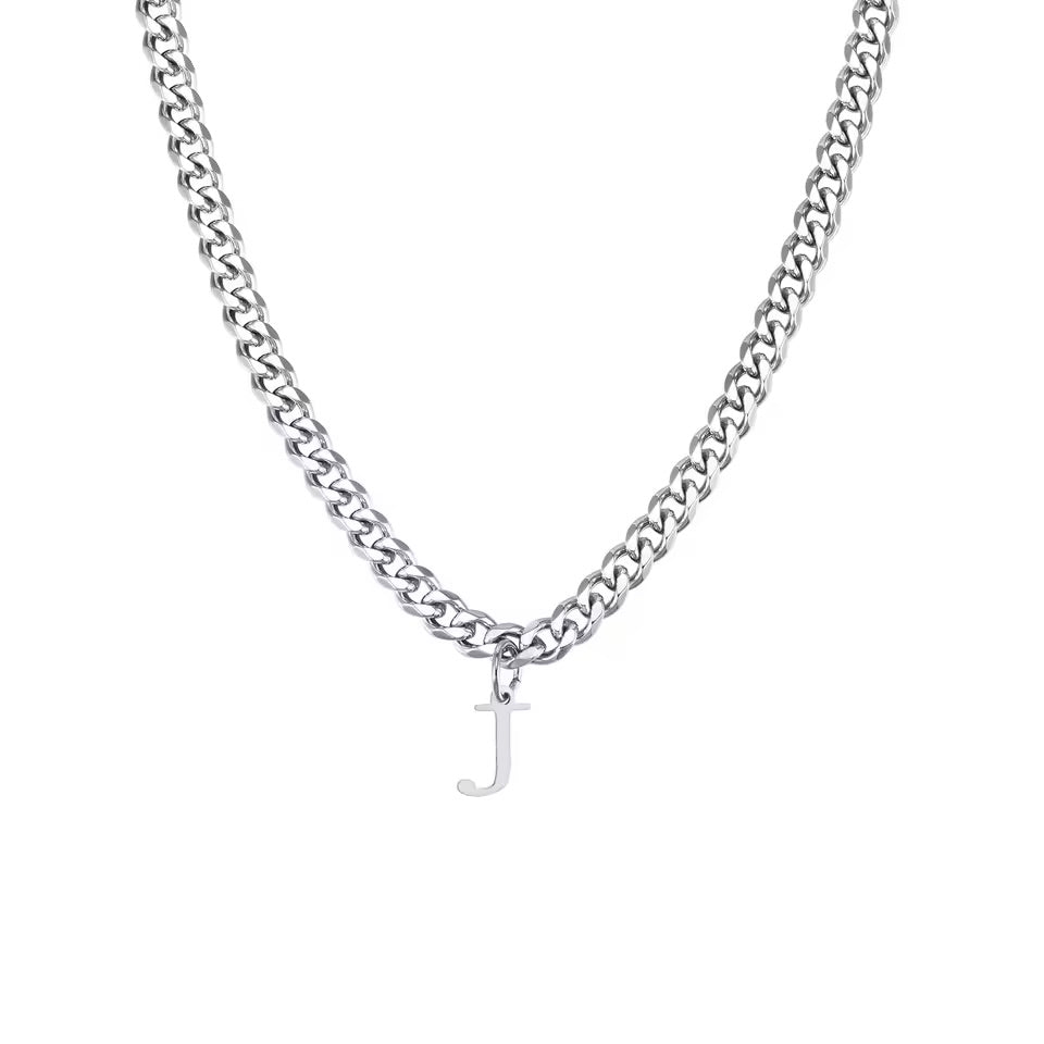 MINI INITIAL WITH CUBAN CHAIN