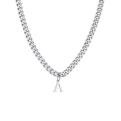 MINI INITIAL WITH CUBAN CHAIN