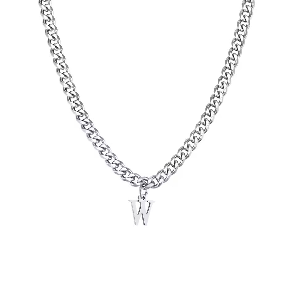 MINI INITIAL WITH CUBAN CHAIN