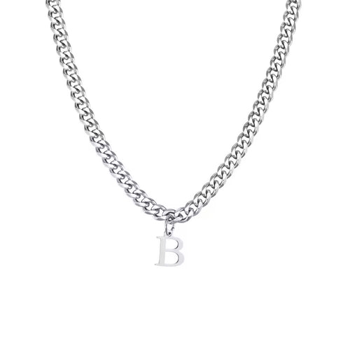 MINI INITIAL WITH CUBAN CHAIN