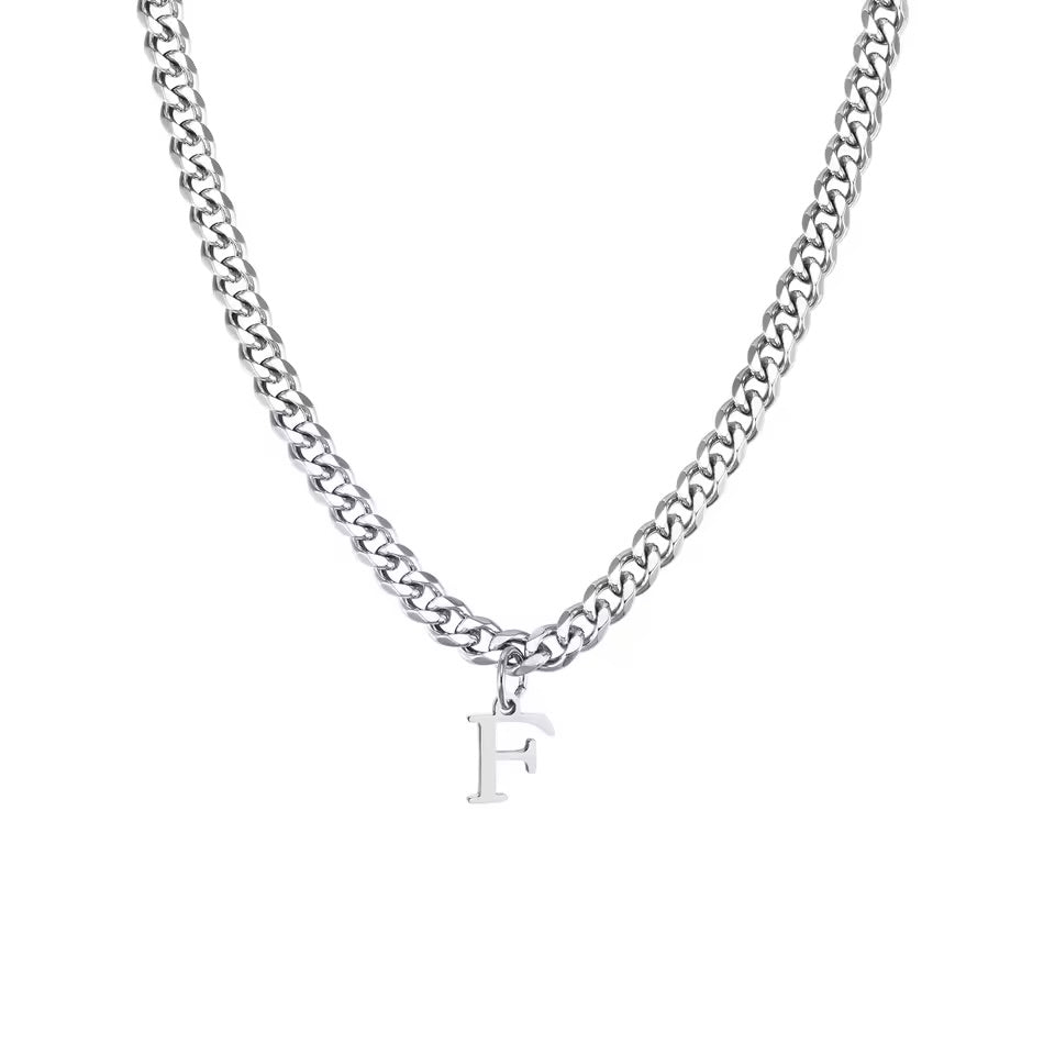 MINI INITIAL WITH CUBAN CHAIN