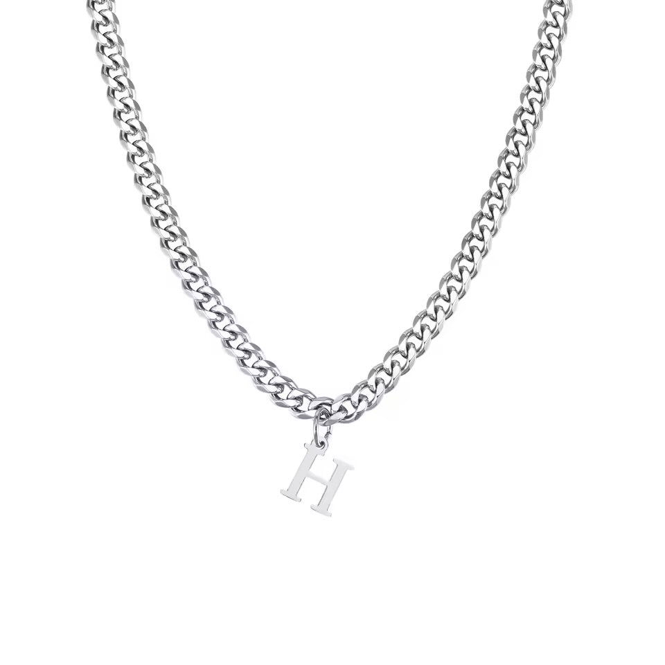 MINI INITIAL WITH CUBAN CHAIN