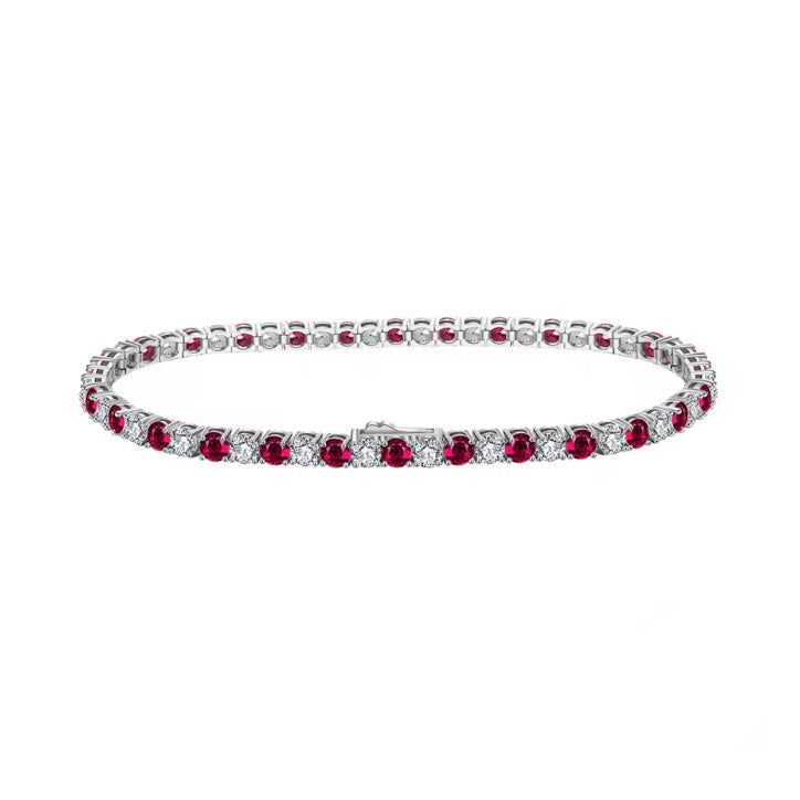 VYNE // ROTES TENNISARMBAND SLV 3mm