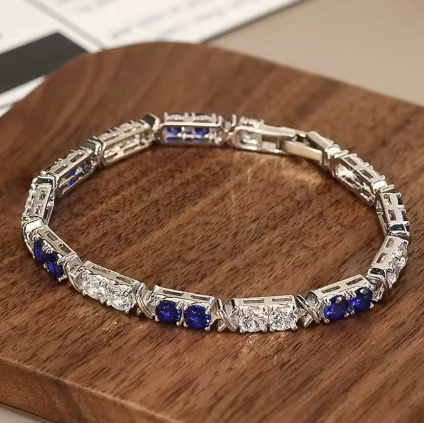 VYNE 4MM BLUE TENNIS BRACELET