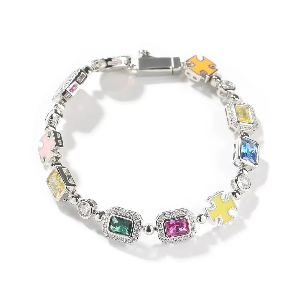 VYNE // ITALIENISCHES SILBER-WEISSGOLD-EDELSTEINARMBAND