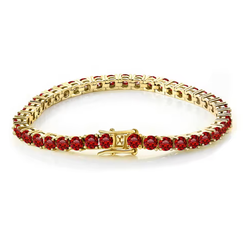 VYNE // EDELSTEINARMBAND GOLD ROT