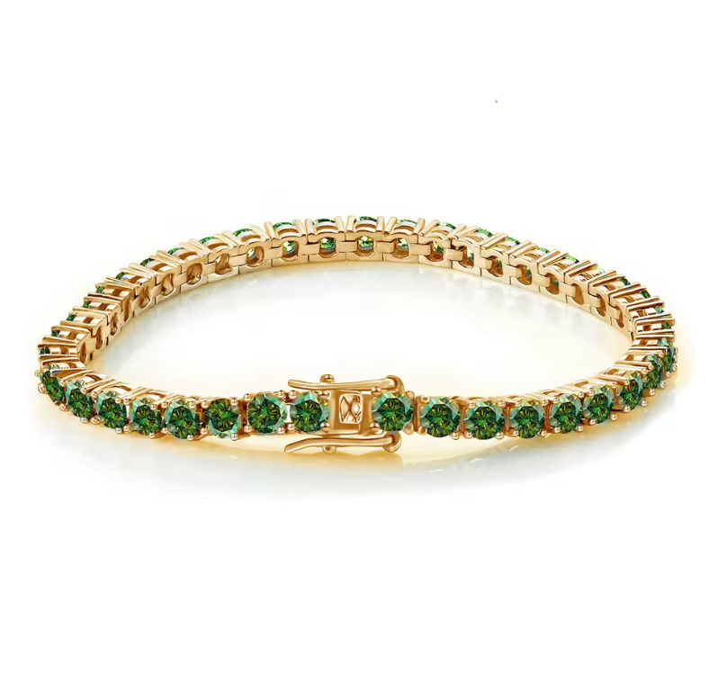 VYNE // GEMSTONE BRACELET GOLD GREEN