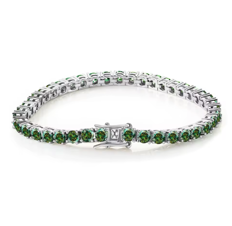VYNE // EDELSTEINARMBAND SILBER GRÜN