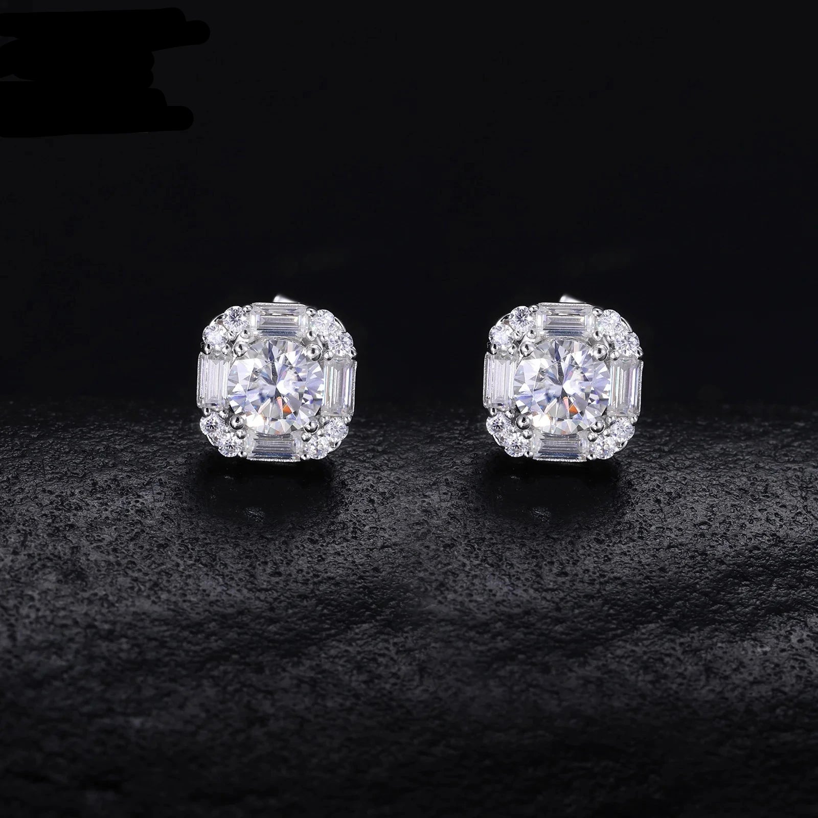 VYNE // ITALIAN SILVER MOISSANITE EARRINGS 8MM