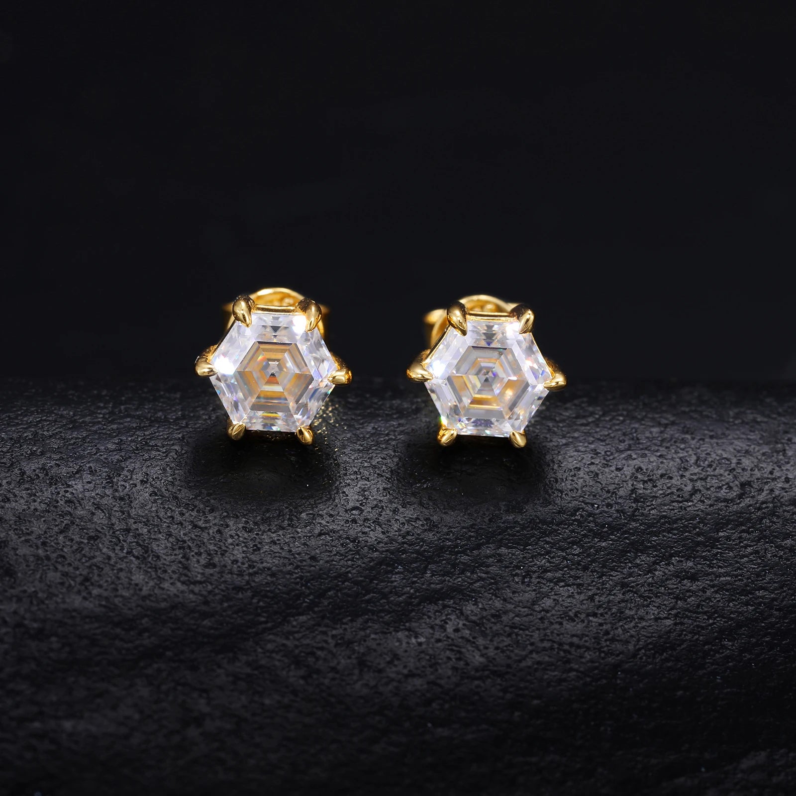VYNE // ITALIENISCHER SILBER-HEXAGON-MOISSANIT