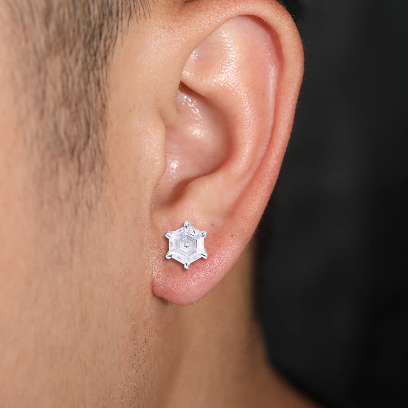 VYNE // ITALIENISCHER SILBER-HEXAGON-MOISSANIT