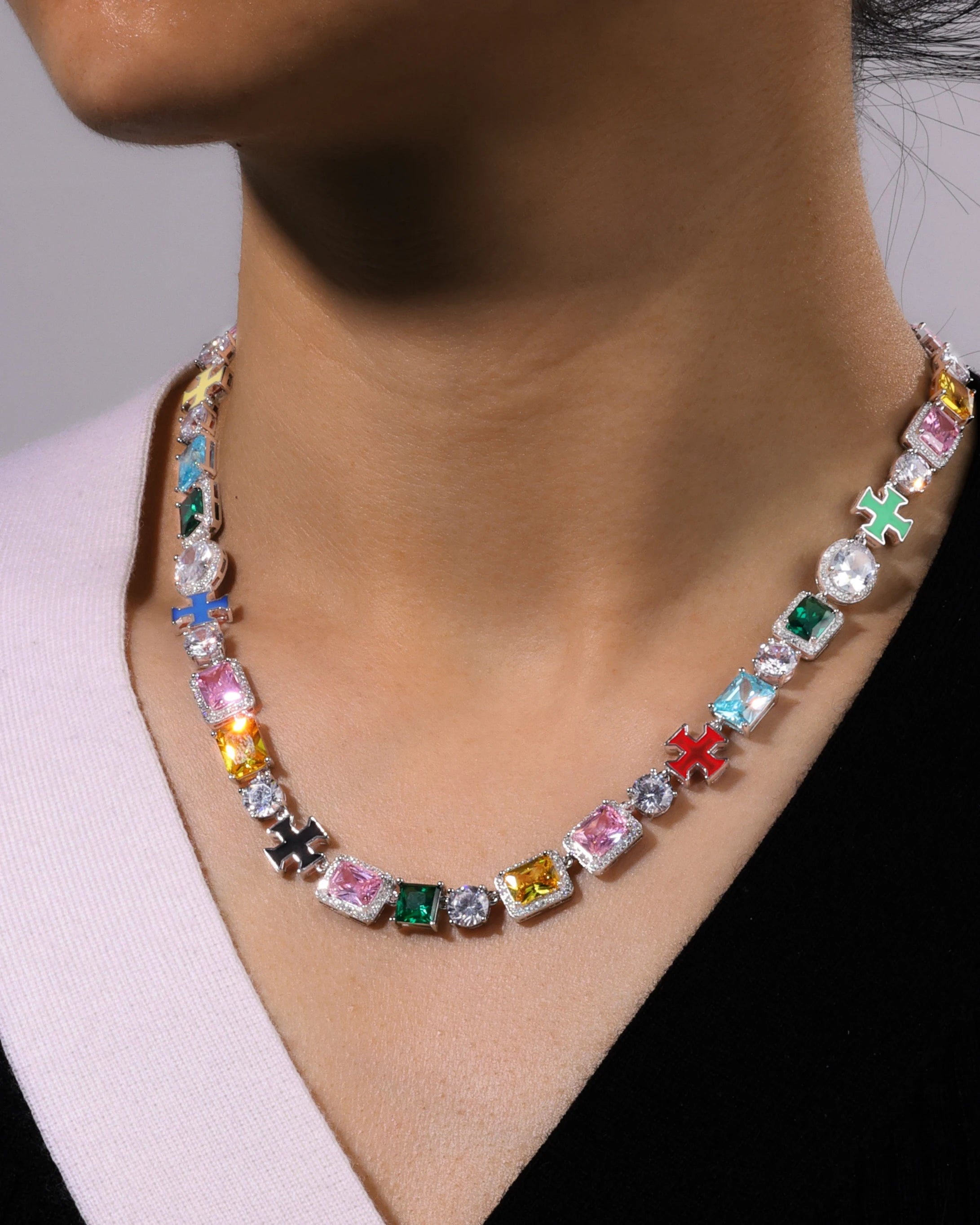 VYNE // ITALIAN SILVER GEMSTONE NECKLACE